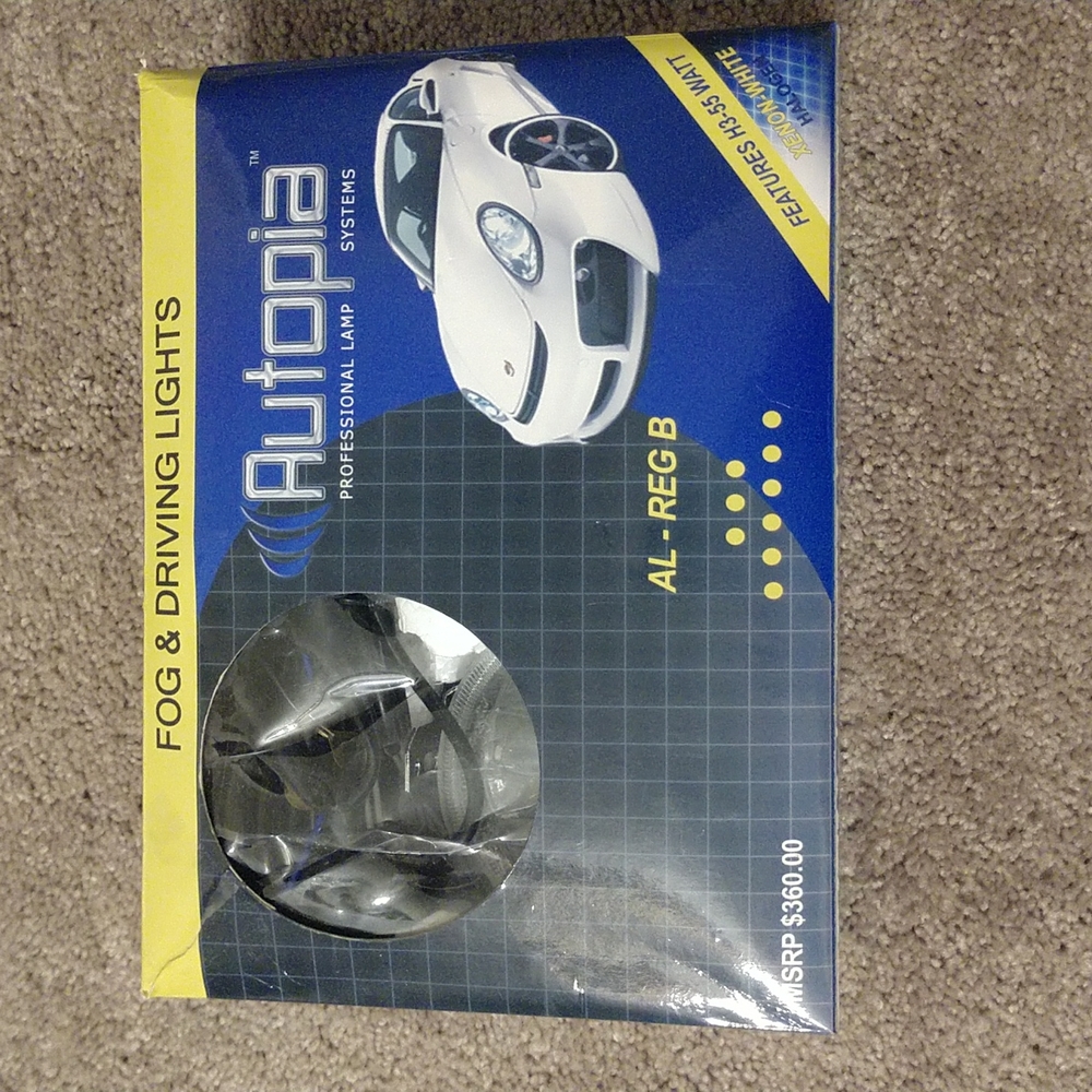 NEW Autopia AL-REG B Xenon White Halogen H3-55 Watt Fog & Driving Lights NIB